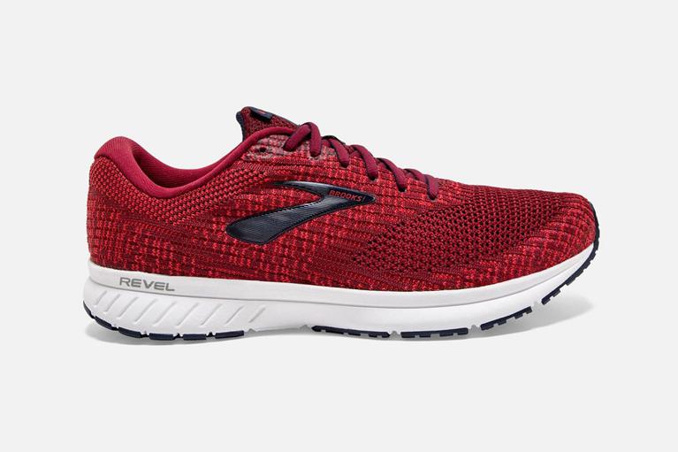 Brooks REVEL 3 Road Running Shoes Mens Sale - Red (BAH871650)